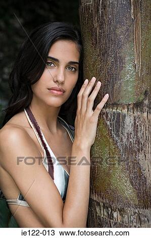 Beautiful woman and tree View Large Photo Image Stock Image - Beautiful woman and tree. Fotosearch