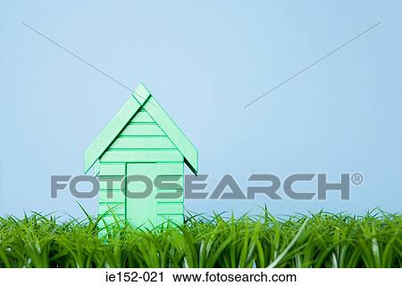 A green toy house View Large Photo Image Stock Image - A green toy house. Fotosearch