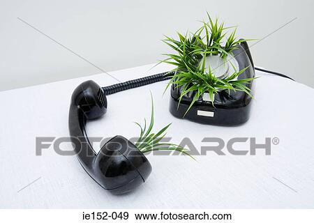 Grass growing out of a phone View Large Photo Image Stock Photo - Grass growing out of a phone. Fotosearch