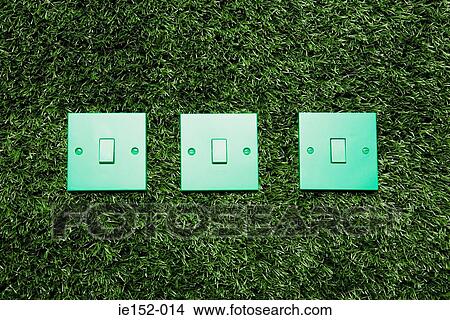 Green lightswitches View Large Photo Image Picture - Green lightswitches. Fotosearch