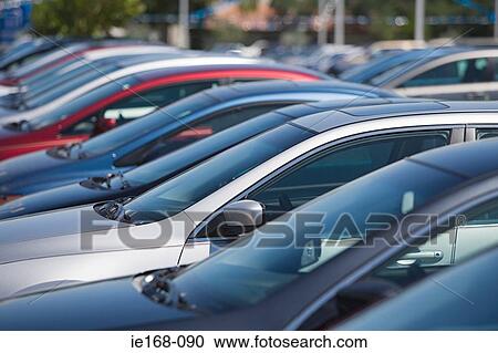 Stock Image - Cars in parking lot. Fotosearch