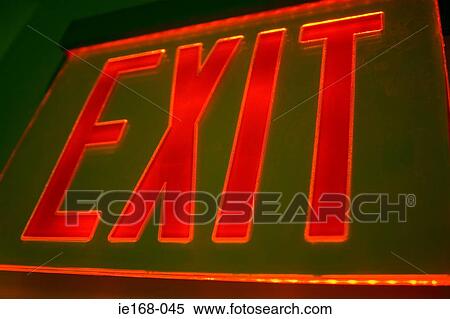 Exit sign View Large Photo Image Stock Photography - Exit sign. Fotosearch