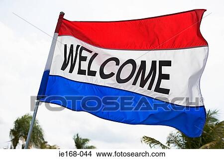 Welcome flag View Large Photo Image Picture - Welcome flag. Fotosearch