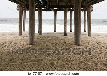 Stock Image - Under a boardwalk. Fotosearch