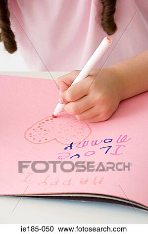 Girl drawing View Large Photo Image Stock Image - Girl drawing. Fotosearch