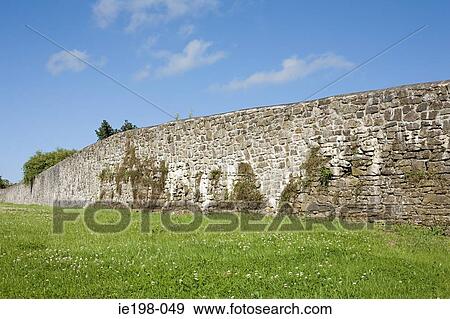 Stock Photo - Large stone wall. Fotosearch