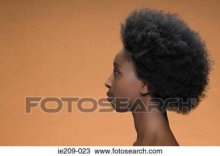 Stock Image - Profile of a woman. Fotosearch