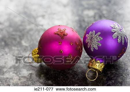 Stock Photo - Christmas baubles. Fotosearch