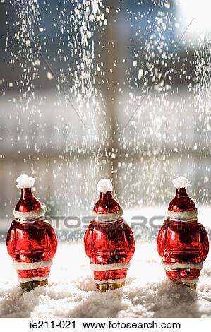 Santa decorations and snow View Large Photo Image Stock Image - Santa decorations and snow. Fotosearch