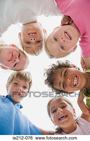 Stock Photograph - Portrait of friends. Fotosearch