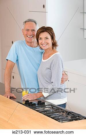 Stock Image - Portrait of a senior couple. Fotosearch