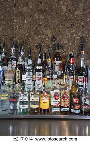 Bottles of alcohol View Large Photo Image Picture - Bottles of alcohol. Fotosearch