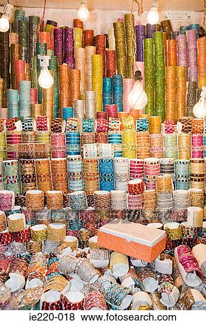 Stock Photo - Bangles on a market stall. Fotosearch