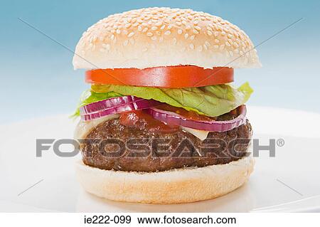 Cheeseburger View Large Photo Image Stock Photo - Cheeseburger. Fotosearch
