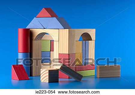 House made of building blocks View Large Photo Image Picture - House made of building blocks. Fotosearch