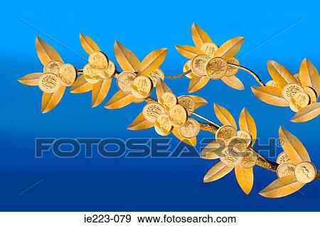 One pound coins on tree View Large Photo Image Stock Photo - One pound coins on tree. Fotosearch