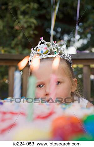 Girl and birthday candles View Large Photo Image Stock Image - Girl and birthday candles. Fotosearch
