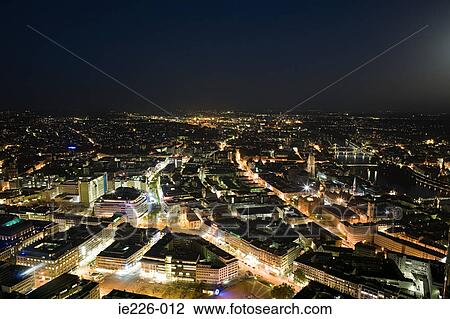 Stock Image - Frankfurt at night. Fotosearch