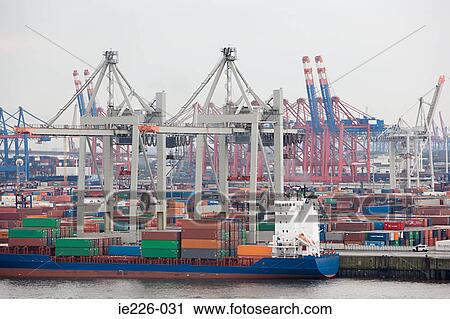 Hamburg harbour View Large Photo Image Stock Image - Hamburg harbour. Fotosearch