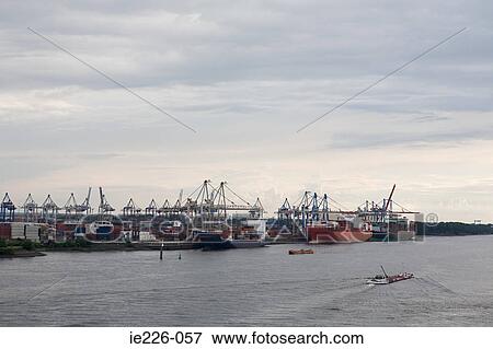 Hamburg harbour View Large Photo Image Stock Photo - Hamburg harbour. Fotosearch