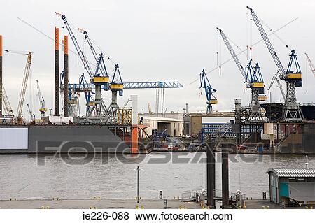Stock Photo - Hamburg harbour. Fotosearch