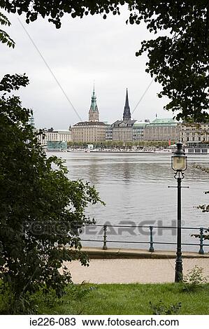 Lake alster hamburg View Large Photo Image Stock Image - Lake alster hamburg. Fotosearch