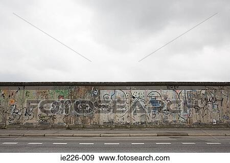 Remaining stretch of the berlin wall View Large Photo Image Stock Photo - Remaining stretch of the berlin wall. Fotosearch