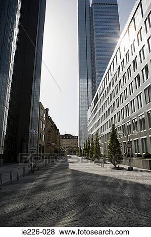 Street in frankfurt business district View Large Photo Image Stock Photo - Street in frankfurt business district. Fotosearch