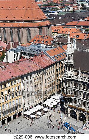 Marienplatz munich germany View Large Photo Image Stock Photograph - Marienplatz munich germany. Fotosearch