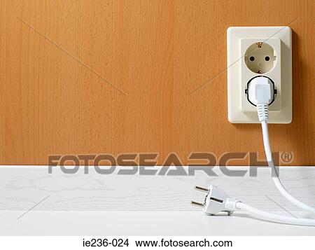 Electric socket and plug View Large Photo Image Picture - Electric socket and plug. Fotosearch