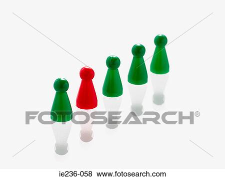 Stock Photo - Game counters in a row. Fotosearch