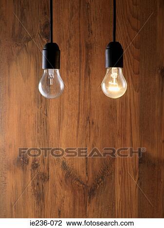 Stock Image - Two lightbulbs. Fotosearch