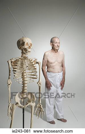 Skeleton and a senior man View Large Photo Image Stock Image - Skeleton and a senior man. Fotosearch
