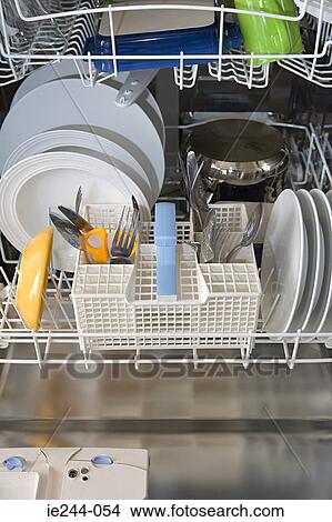 Dishes in a dishwasher View Large Photo Image Picture - Dishes in a dishwasher. Fotosearch