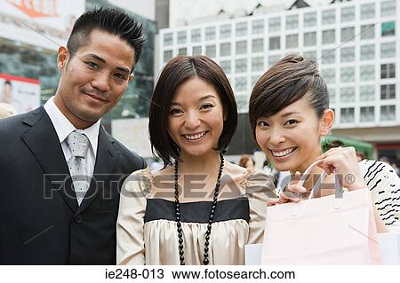 Stock Image - Portrait of friends. Fotosearch