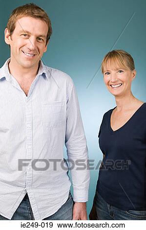 Stock Photo - Couple smiling. Fotosearch