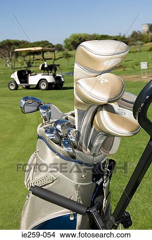 Golf clubs in a golf bag View Large Photo Image Picture - Golf clubs in a golf bag. Fotosearch