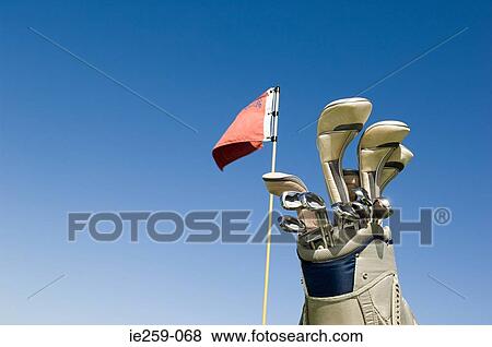 Golf clubs in a golf bag View Large Photo Image Stock Photo - Golf clubs in a golf bag. Fotosearch