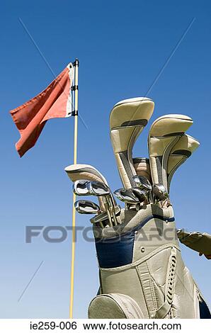 Golf clubs in a golf bag View Large Photo Image Stock Photograph - Golf clubs in a golf bag. Fotosearch