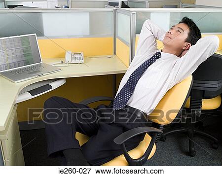 Stock Photo - Office worker taking a break. Fotosearch