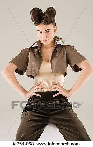 Young woman as capricorn star sign View Large Photo Image Stock Photo - Young woman as capricorn star sign. Fotosearch