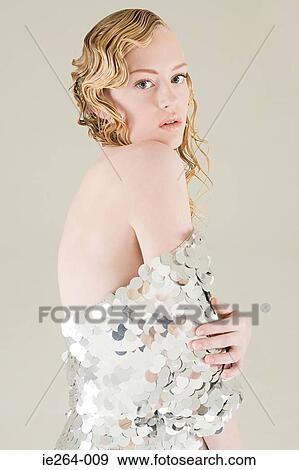 Stock Photo - Young woman as pisces. Fotosearch