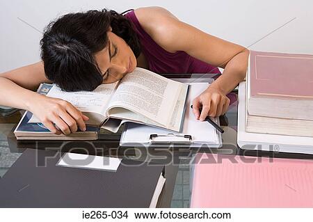 A woman tired from studying View Large Photo Image Picture - A woman tired from studying. Fotosearch