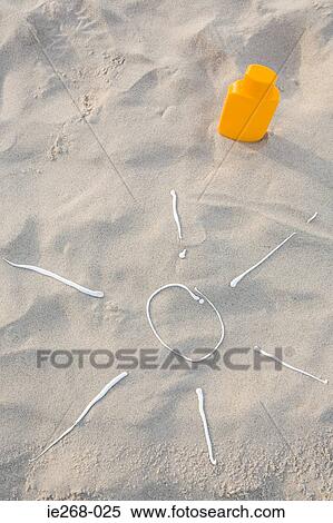 Sun cream sun on beach View Large Photo Image Stock Photography - Sun cream sun on beach. Fotosearch