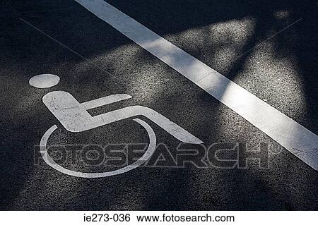 Stock Photograph - Disabled parking space. Fotosearch