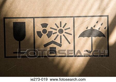Information sign on a cardboard box View Large Photo Image Stock Photo - Information sign on a cardboard box. Fotosearch