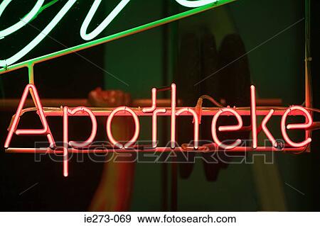 Neon sign for a chemist View Large Photo Image Stock Photo - Neon sign for a chemist. Fotosearch