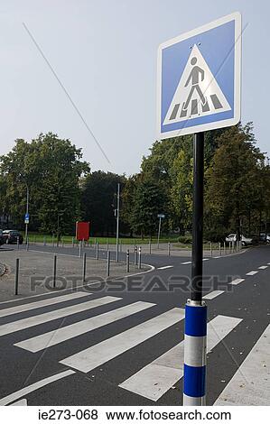 Pedestrian crossing View Large Photo Image Stock Photo - Pedestrian crossing. Fotosearch