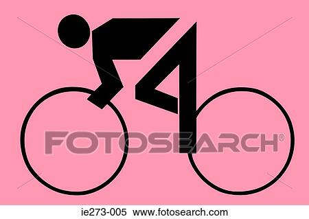 Stock Photography - Sign with a cyclist on it. Fotosearch