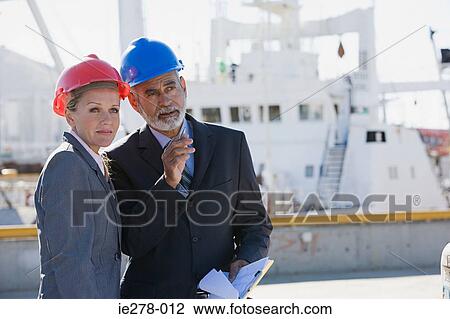 Engineers at harbour View Large Photo Image Stock Image - Engineers at harbour. Fotosearch